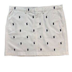 Ralph Lauren Sport Skirt‎ Womens 10 White Mini Golf Embroidered Pony